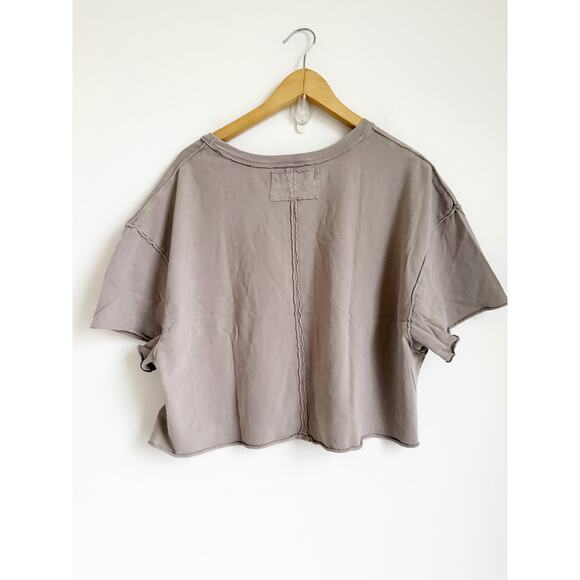 2/$50 Free People NWOT We the Free Fade Into You Tee Shirt Tan Medium - Picture 4 of 5